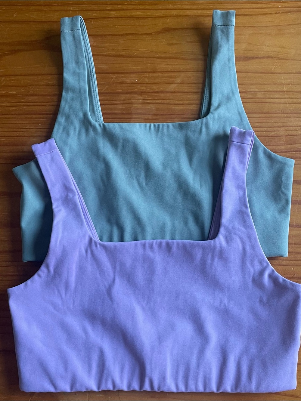 Sustainable Girlfriend Collective Tommy Bra - Set of 2 - Sage & Pastel Purple